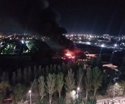 В Бишкеке произошел пожар рынка "Мадина"