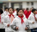 Фитнес и спорт на переменах в одной из средних школ провинции Хубэй